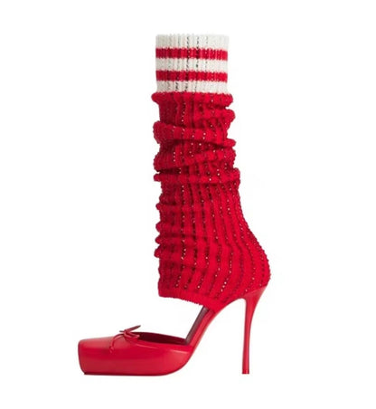 Ballerina Sock Heels