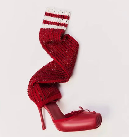 Ballerina Sock Heels