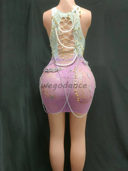 Pink Clouds Pinz & Chainz  Evening Dresses