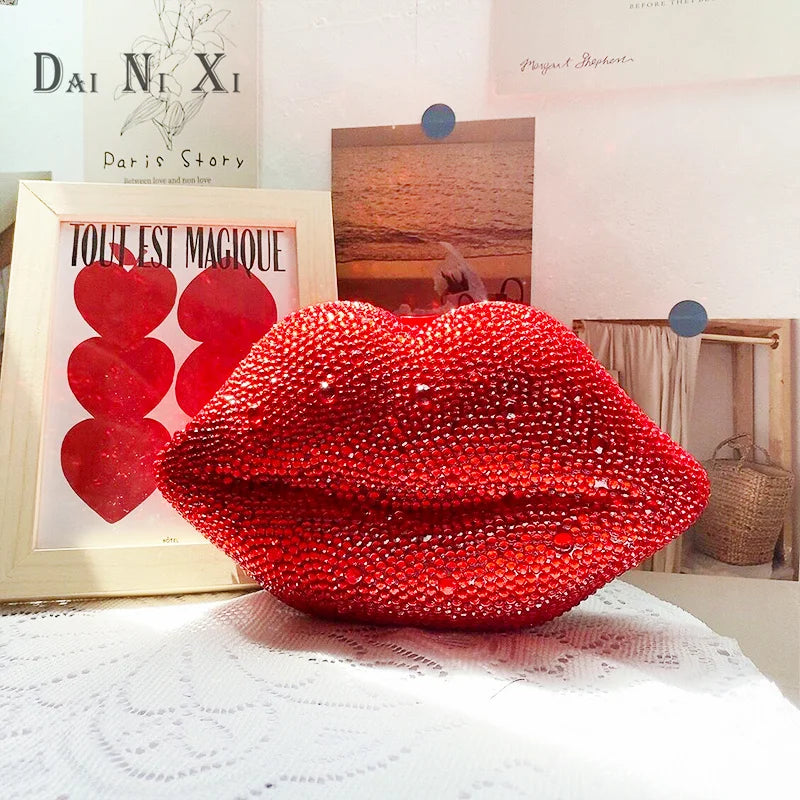 Red Sexy Full Diamond Lips