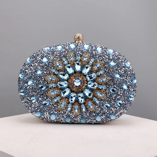 Flower Rhinestones Evening Bags