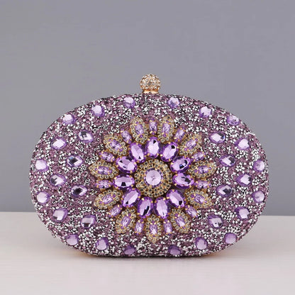 Flower Rhinestones Evening Bags