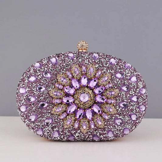 Flower Rhinestones Evening Bags