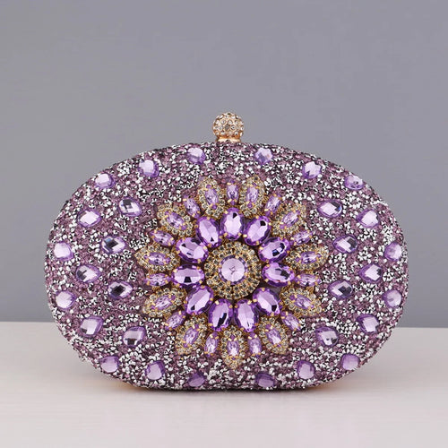 Flower Rhinestones Evening Bags