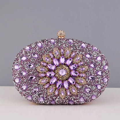Flower Rhinestones Evening Bags