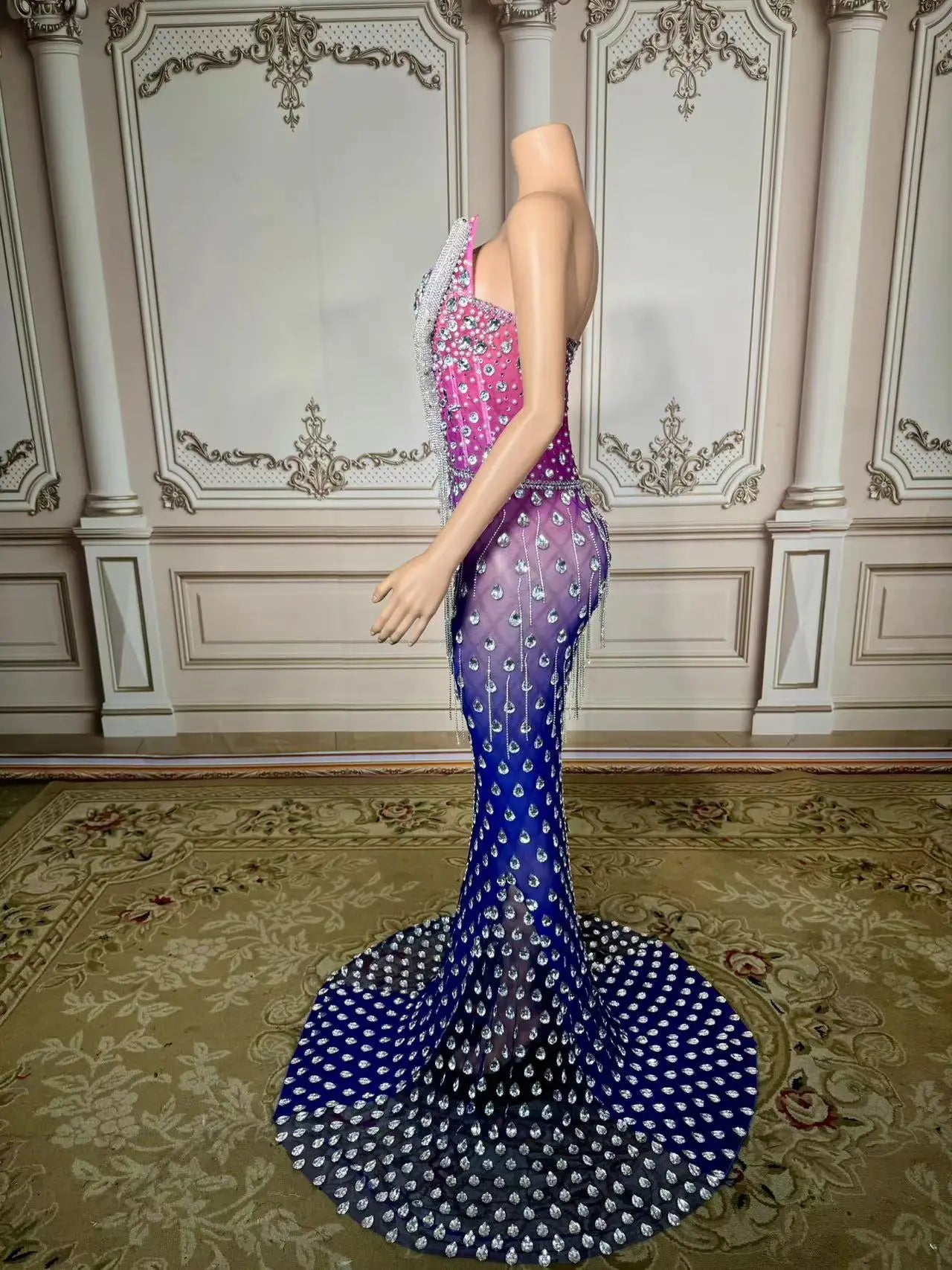 Mermaid Diamond Mesh Dress