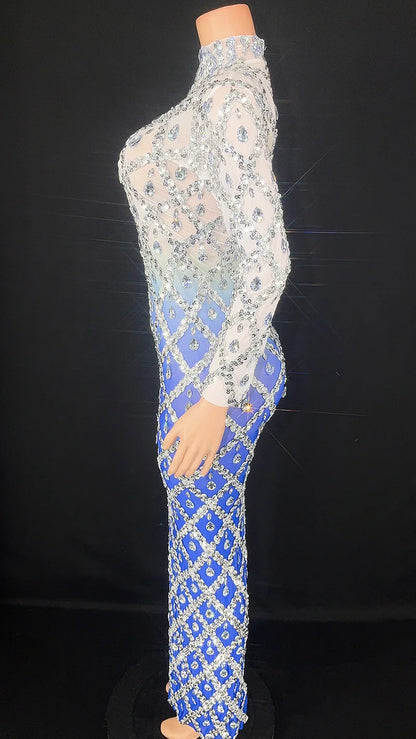 Blue Ice Crystal Dress