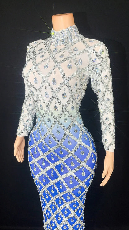Blue Ice Crystal Dress