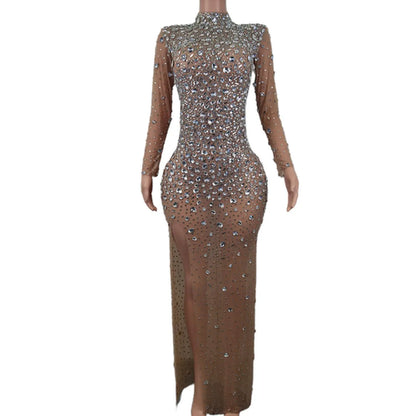 Black Crystals Diamond Gown