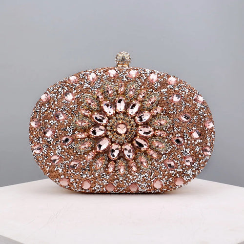 Flower Rhinestones Evening Bags