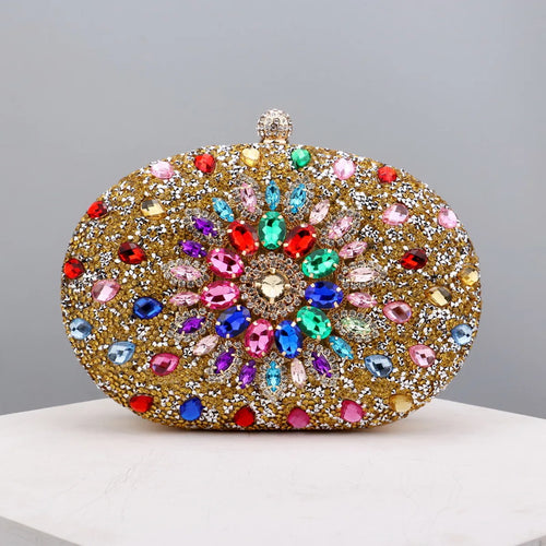 Flower Rhinestones Evening Bags