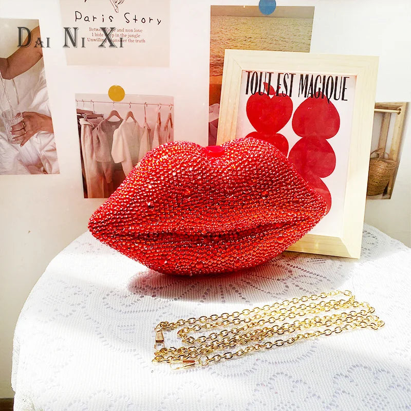 Red Sexy Full Diamond Lips