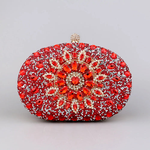 Flower Rhinestones Evening Bags