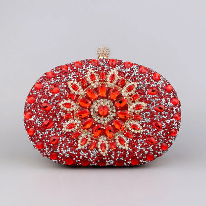 Flower Rhinestones Evening Bags