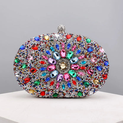 Flower Rhinestones Evening Bags