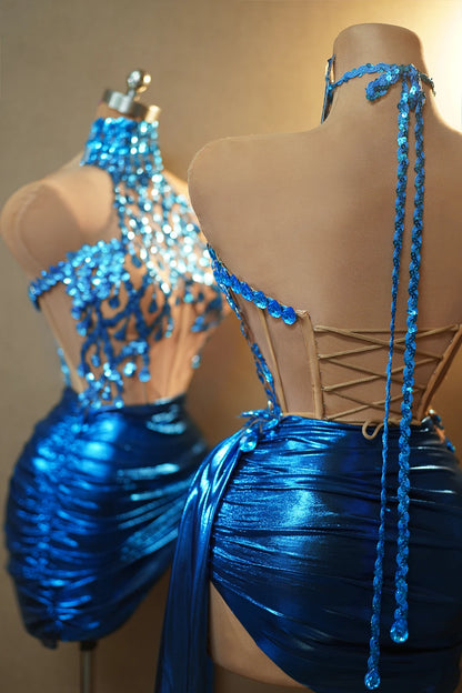 Bandage & Blue Dress Set