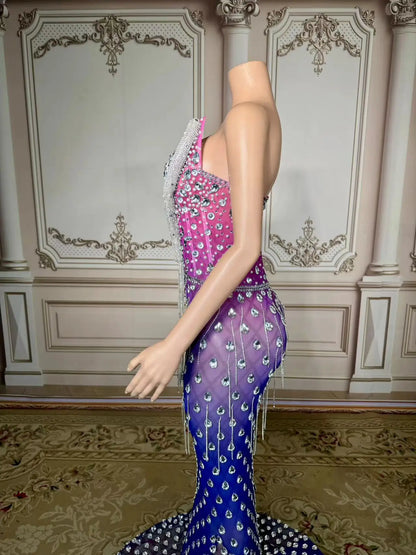 Mermaid Diamond Mesh Dress