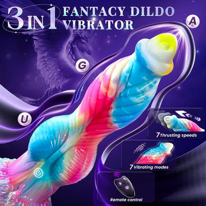 Hannibal 10 inch Thrusting Dildo Vibrator
