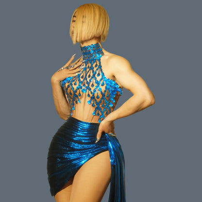 Bandage & Blue Dress Set