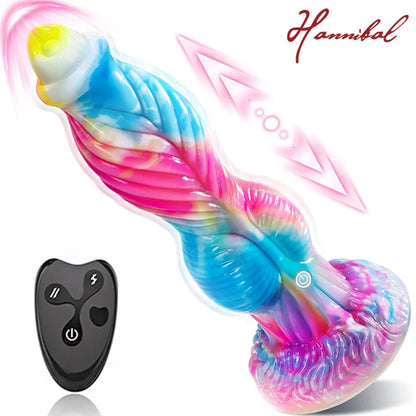 Hannibal 10 inch Thrusting Dildo Vibrator
