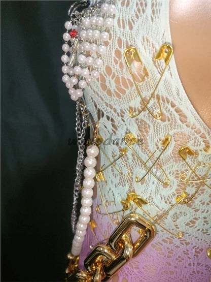 Pink Clouds Pinz & Chainz  Evening Dresses