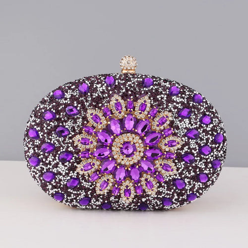 Flower Rhinestones Evening Bags