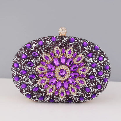 Flower Rhinestones Evening Bags