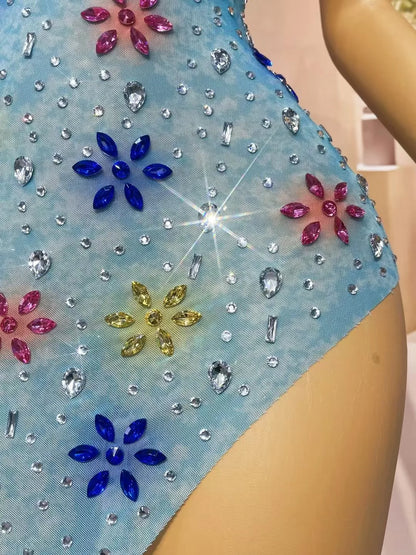 Blue Dreamz crystal flowers