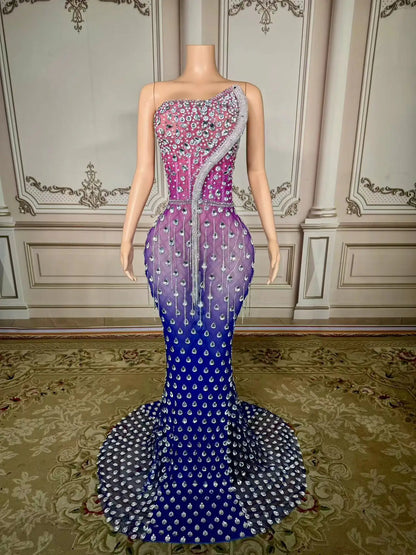 Mermaid Diamond Mesh Dress