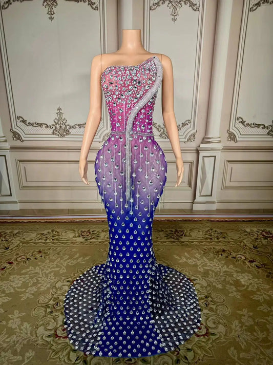 Mermaid Diamond Mesh Dress