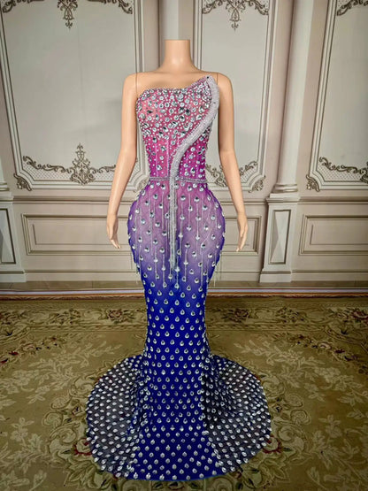 Mermaid Diamond Mesh Dress