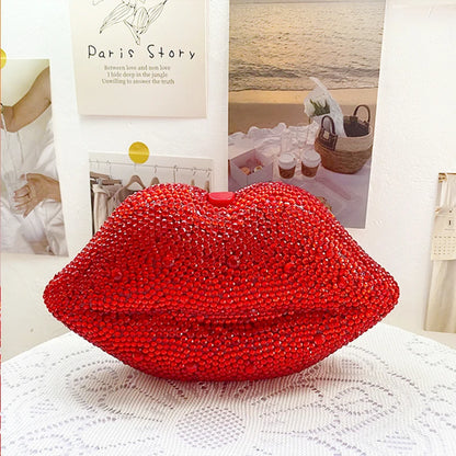 Red Sexy Full Diamond Lips