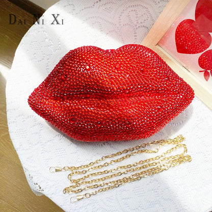 Red Sexy Full Diamond Lips
