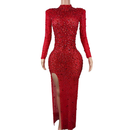 Black Crystals Diamond Gown