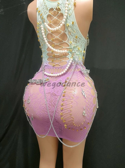 Pink Clouds Pinz & Chainz  Evening Dresses