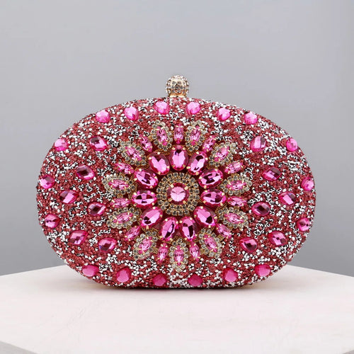 Flower Rhinestones Evening Bags