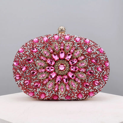 Flower Rhinestones Evening Bags