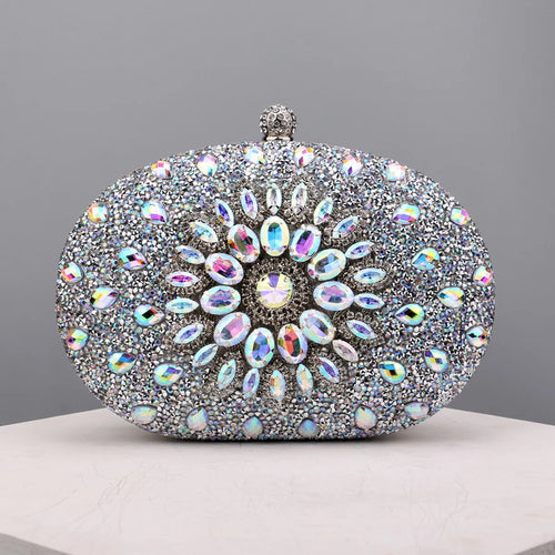 Flower Rhinestones Evening Bags