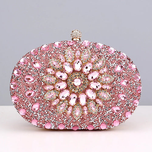 Flower Rhinestones Evening Bags