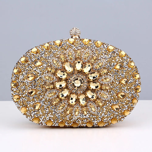 Flower Rhinestones Evening Bags