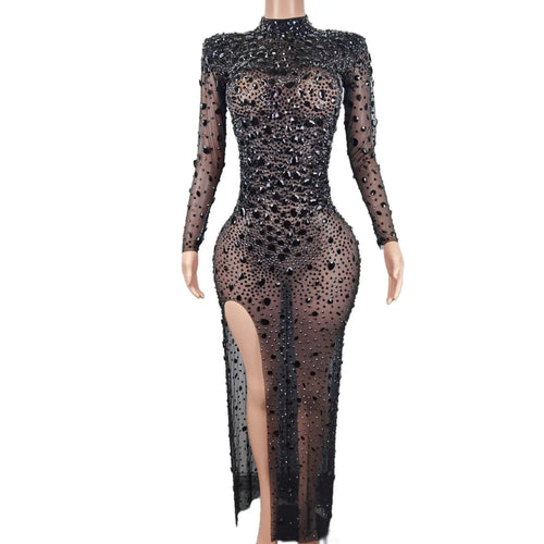 Black Crystals Diamond Gown