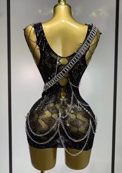 Pinz & Chainz Fishnet Dress