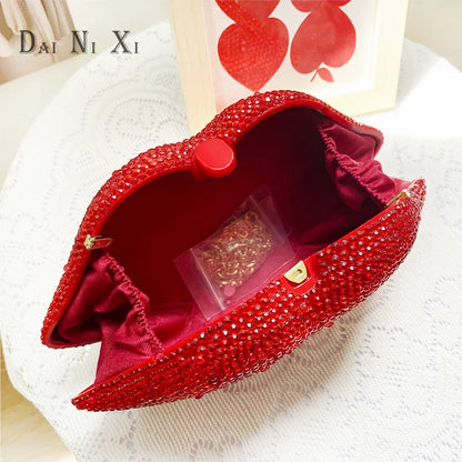 Red Sexy Full Diamond Lips