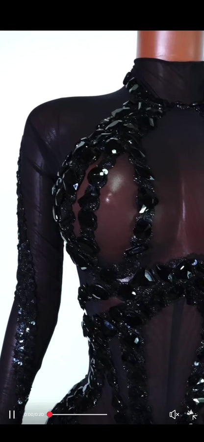 Black Crystal bodysuit